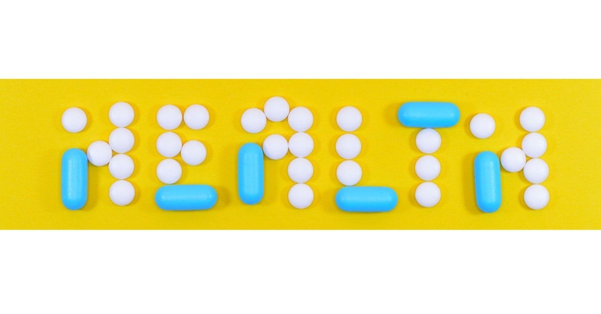 Pills spelling out Health for Best Men's Health and Lifestyle